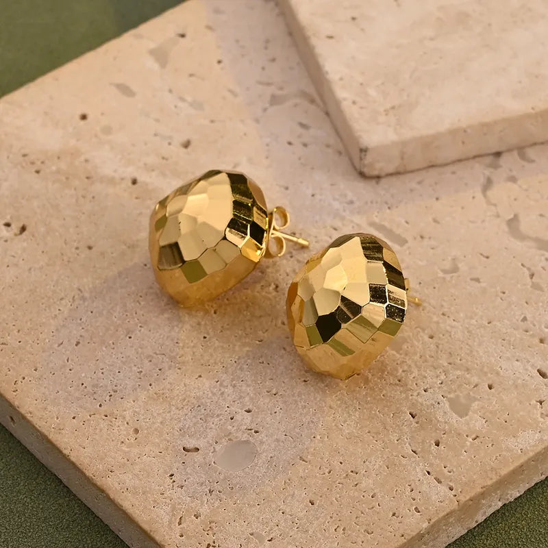 Polished Retro Inlay Studs