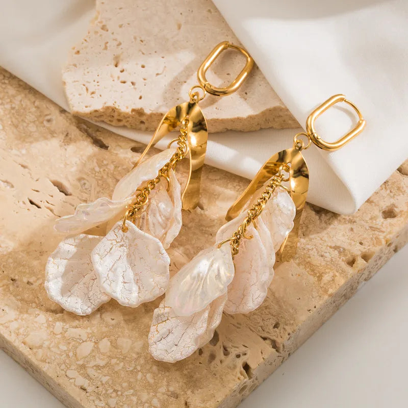 Boheme Coquillage & Gold Earrings
