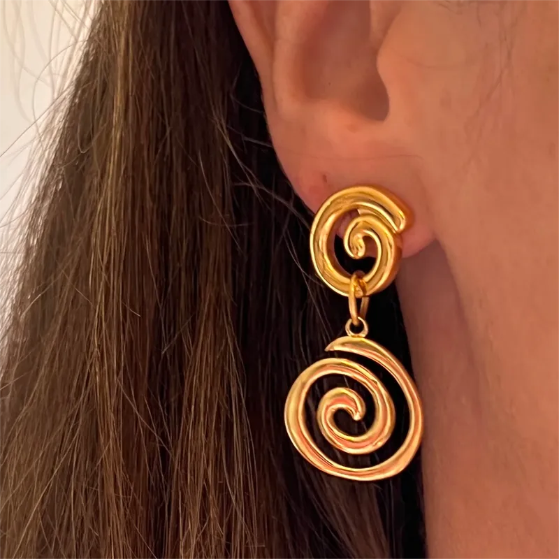 Sculpted Spiral Earrings