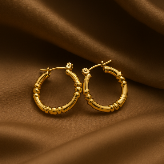 Cultural Gold Hoop Earrings