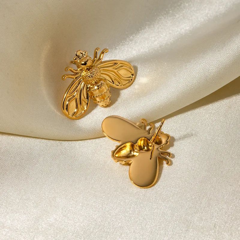 Gilded Bee Icon Earrings